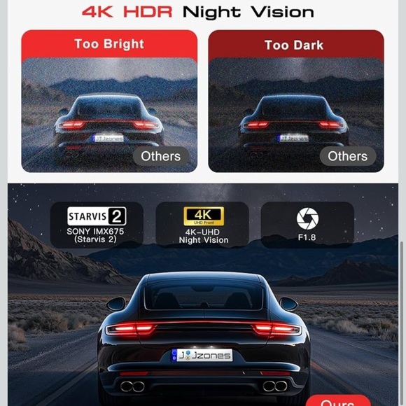 Dash Cam Front and Rear: 4K+1080P+1080P 3 Channel Dash Camera - Picture 5 of 11